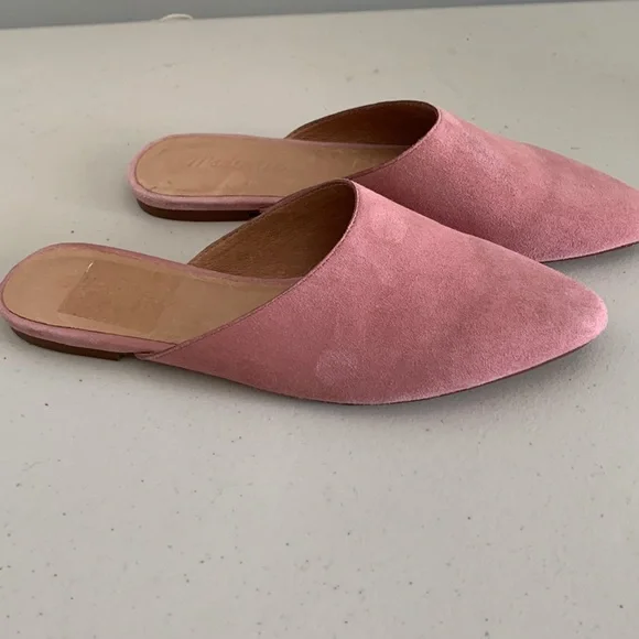 Madewell Remi Slip On Suede Mule Pink Size 6.5 - Picture 4 of 9